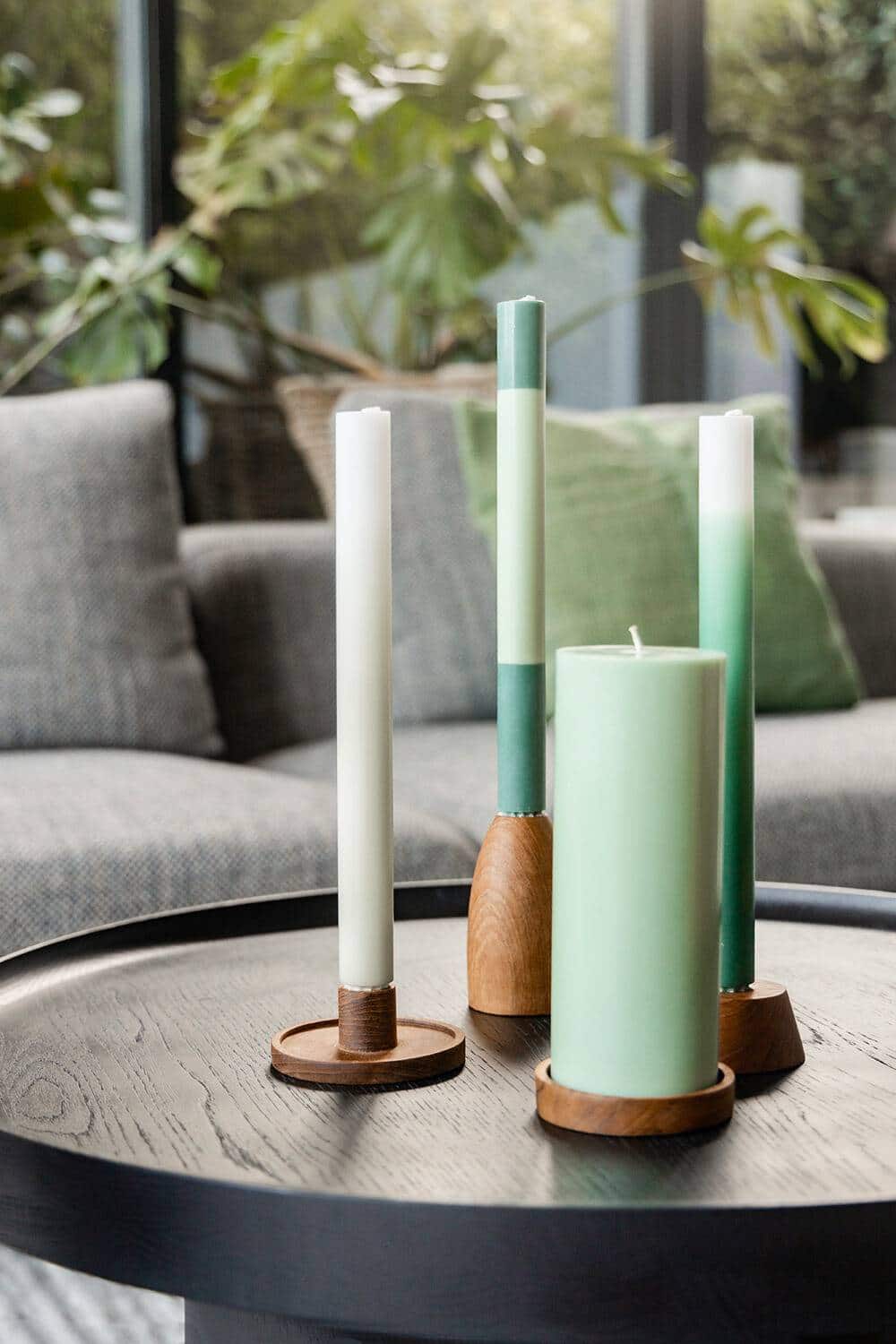 Originalhome – Gradient Candles - Meadow - Long – S/3