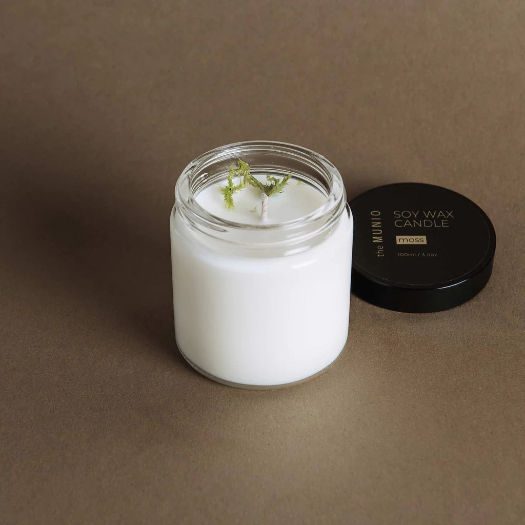 theMUNIO – Moss mini candle in glass votive