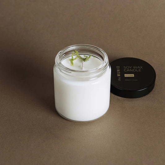 theMUNIO – Moss mini candle in glass votive