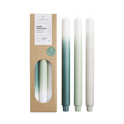 Originalhome – Gradient Candles - Meadow - Long – S/3
