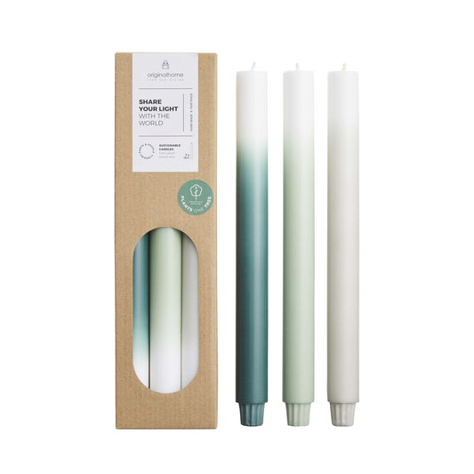 Originalhome – Gradient Candles - Meadow - Long – S/3