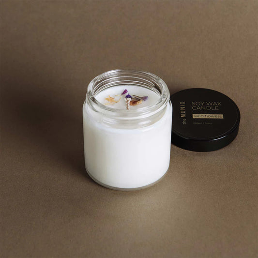 theMUNIO – Wild Flowers mini candle in glass votive